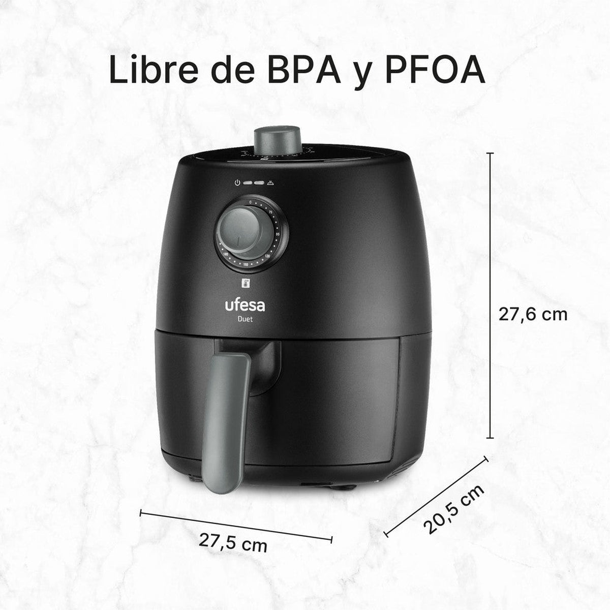 Freidora de Aire Ufesa FRY4TWO Digital 1200W 2 LitrosPuntronic