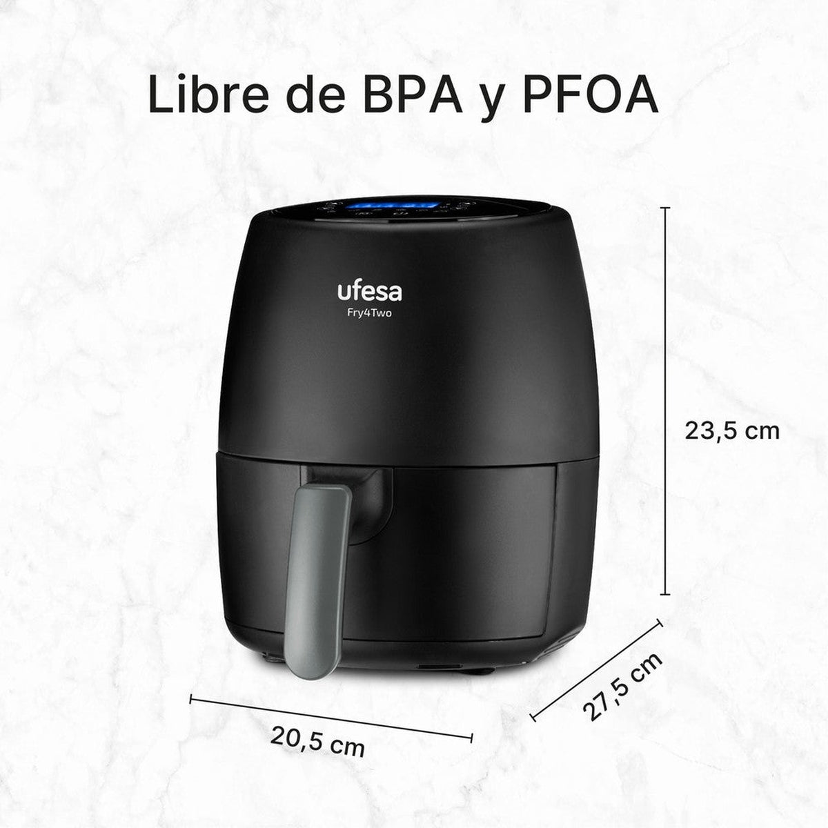 Freidora sin aceite Ufesa Fry4two con capacidad para 2 litros y